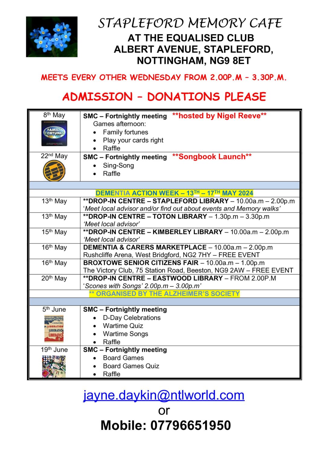 Stapleford Memory Cafe Bramcote Surgery