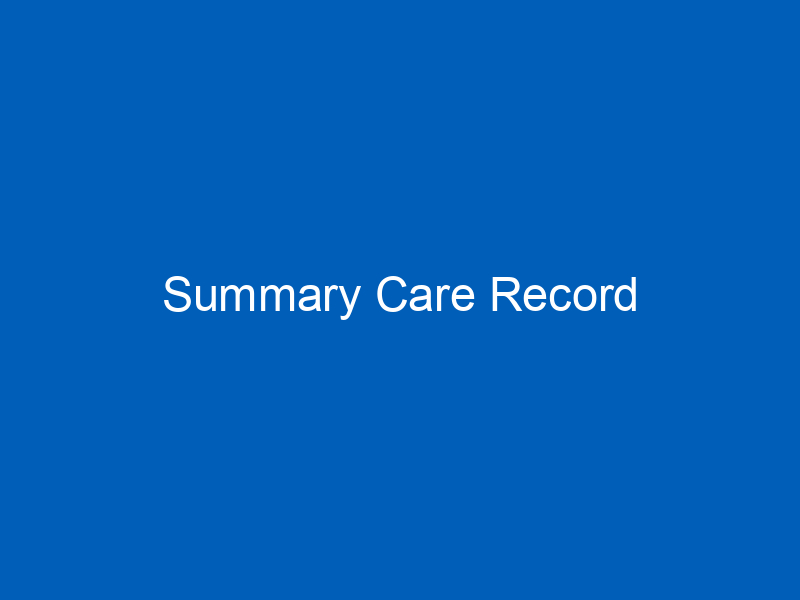 Summary Care Record The Ivy Medical Group