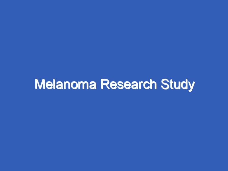 Melanoma Research Study Nettleham Medical Practice