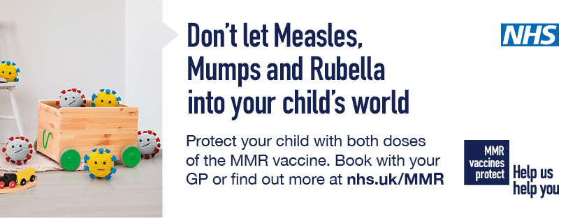 Don't let Measles, Mumps and Rubella into your child's world.