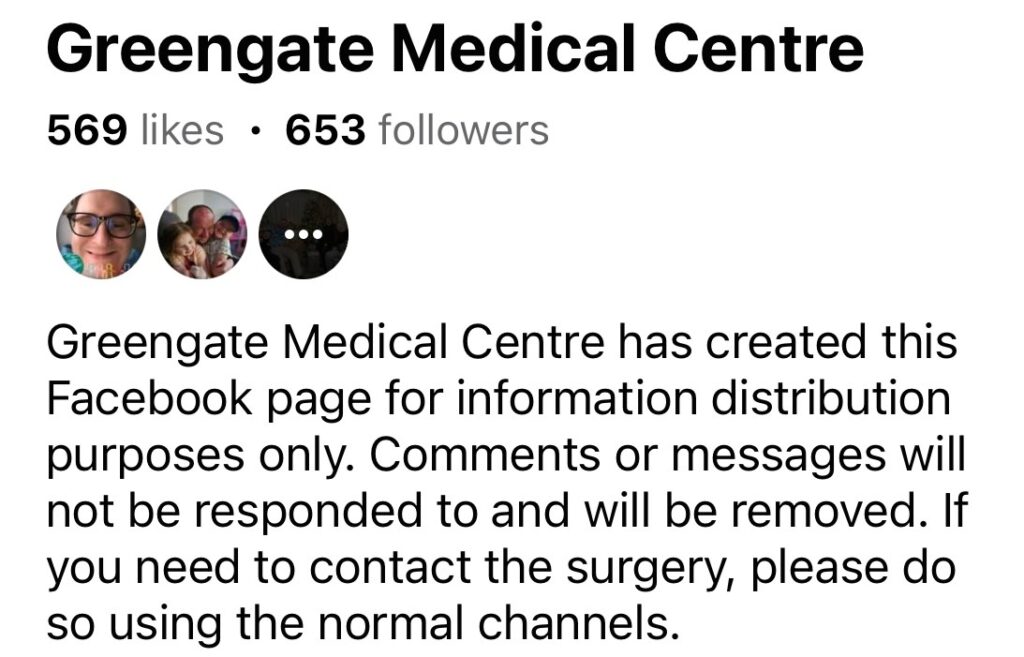 Social Media Greengate Medical Centre