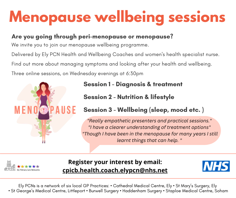 Menopause Wellbeing Programme St Mary's Surgery